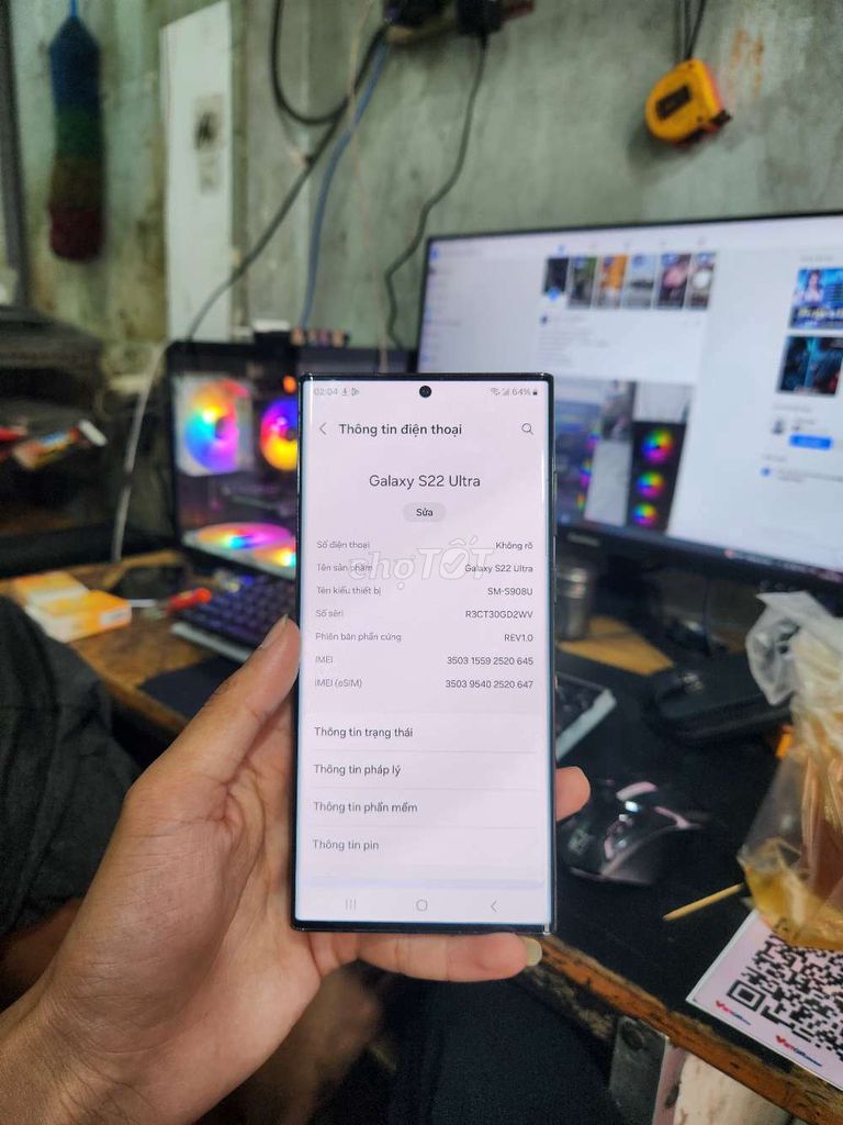 Bán s22 ultra bản mỹ 512G nhận gl. Mua bán Điện thoại tại Quận 7 Tp Hồ Chí Minh được đăng bởi Hà Đức Duy hình 1