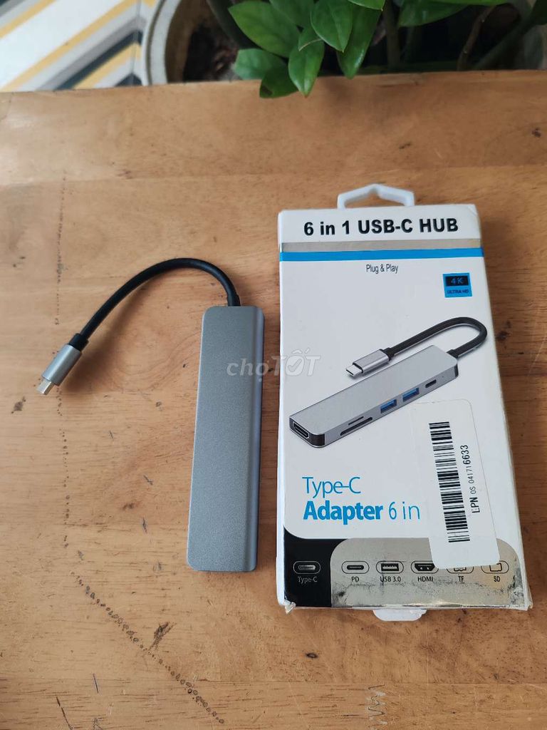 Hub USB-C 6 in 1 Kim loại Xám. Mua bán Phụ kiện (Màn hình, Chuột...) tại Quận 7 Tp Hồ Chí Minh được đăng bởi Vy Vy hình 1