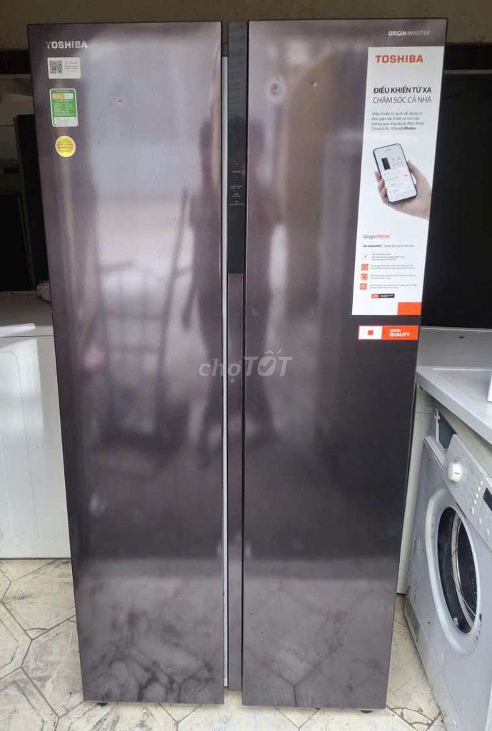 Tủ lạnh Toshiba OriginInverter Side by side 2 cánh. Mua bán Tủ lạnh tại Quận 7 Tp Hồ Chí Minh được đăng bởi Shop tủ lạnh máy giặt hình 1