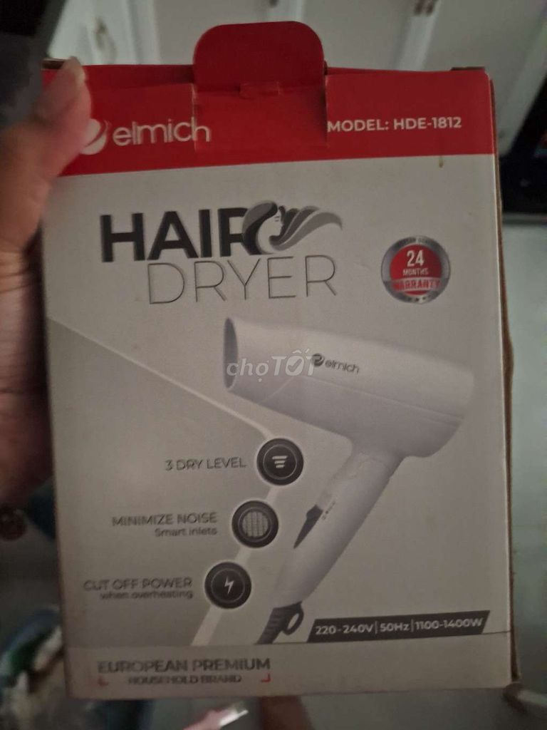 Máy sấy tóc Elmich HDE-1812 Trắng. Mua bán Nội thất, đồ gia dụng khác tại Thị xã Bến Cát Bình Dương được đăng bởi Bùi Hạnh hình 1