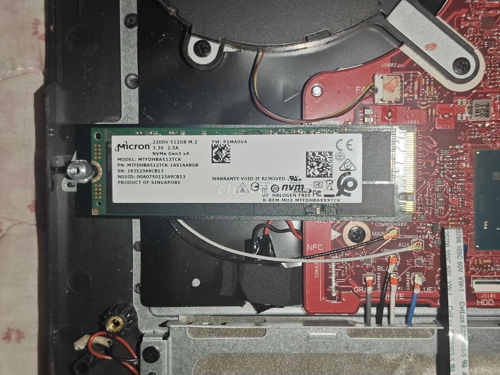 SSD NVMe 512GB Micron - Tốc độ cao, Health 98%. Mua bán Linh kiện (RAM, Card...) tại Huyện U Minh Cà Mau được đăng bởi Tấn Triệu hình 1