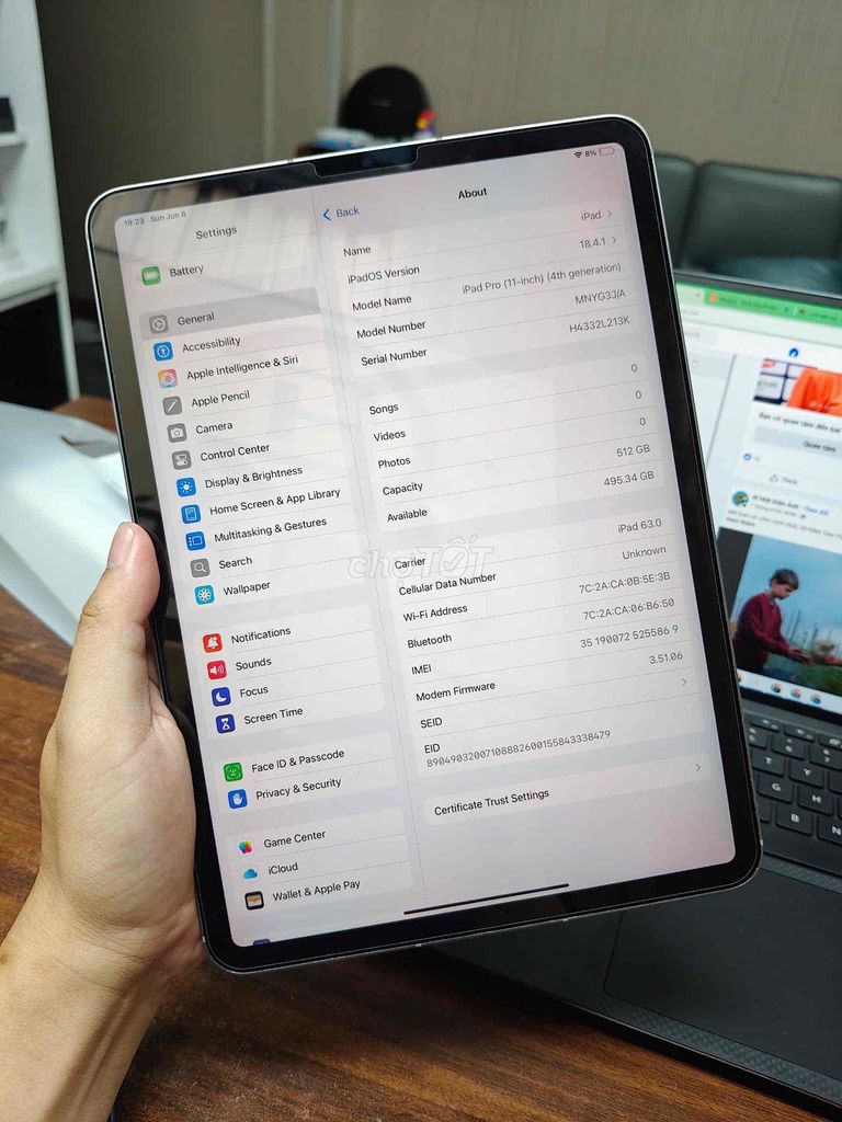 ipad pro m2 512 5g hàng cực hiếm. Mua bán Máy tính bảng tại Quận Hoàng Mai Hà Nội được đăng bởi Cảnh Hà  hình 6
