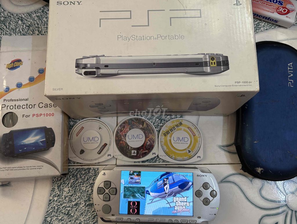 Máy game sony psp 1000 fullbox thẻ 32g full game