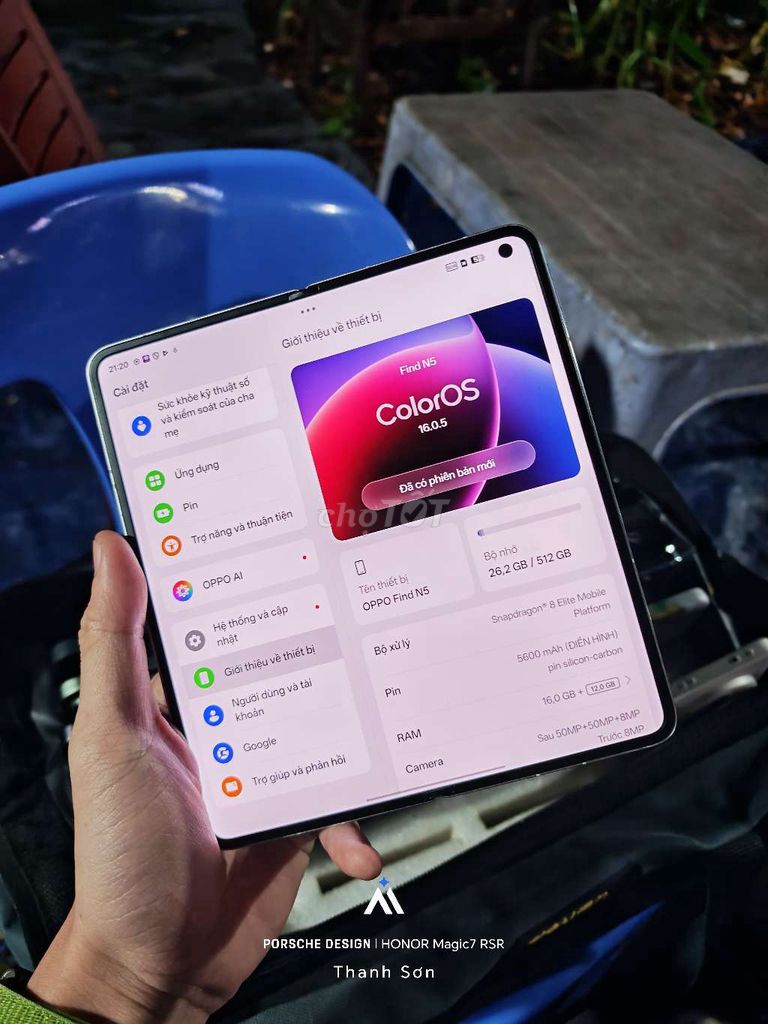 Oppo Find N5 quốc tế 512GB. Mua bán Điện thoại tại Quận Ba Đình Hà Nội được đăng bởi Nguyễn Thanh Sơn hình 1