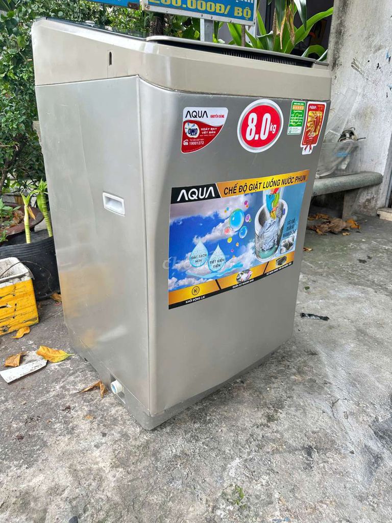Máy giặc aqua 8kg máy zin giặc vắt bao êm freship