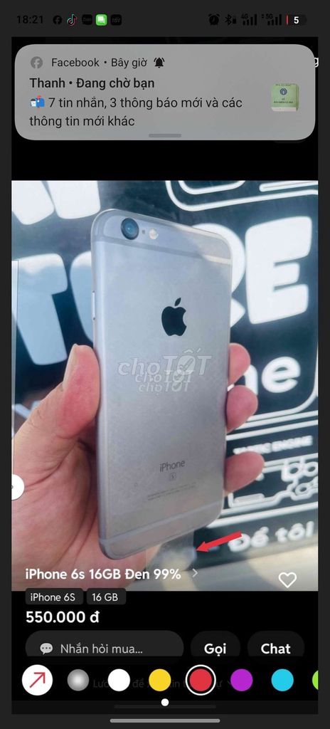 Apple iPhone 6s 16GB Đen 98%. Mua bán Điện thoại tại Thị xã Tân Uyên Bình Dương được đăng bởi Duyên azd hình 1