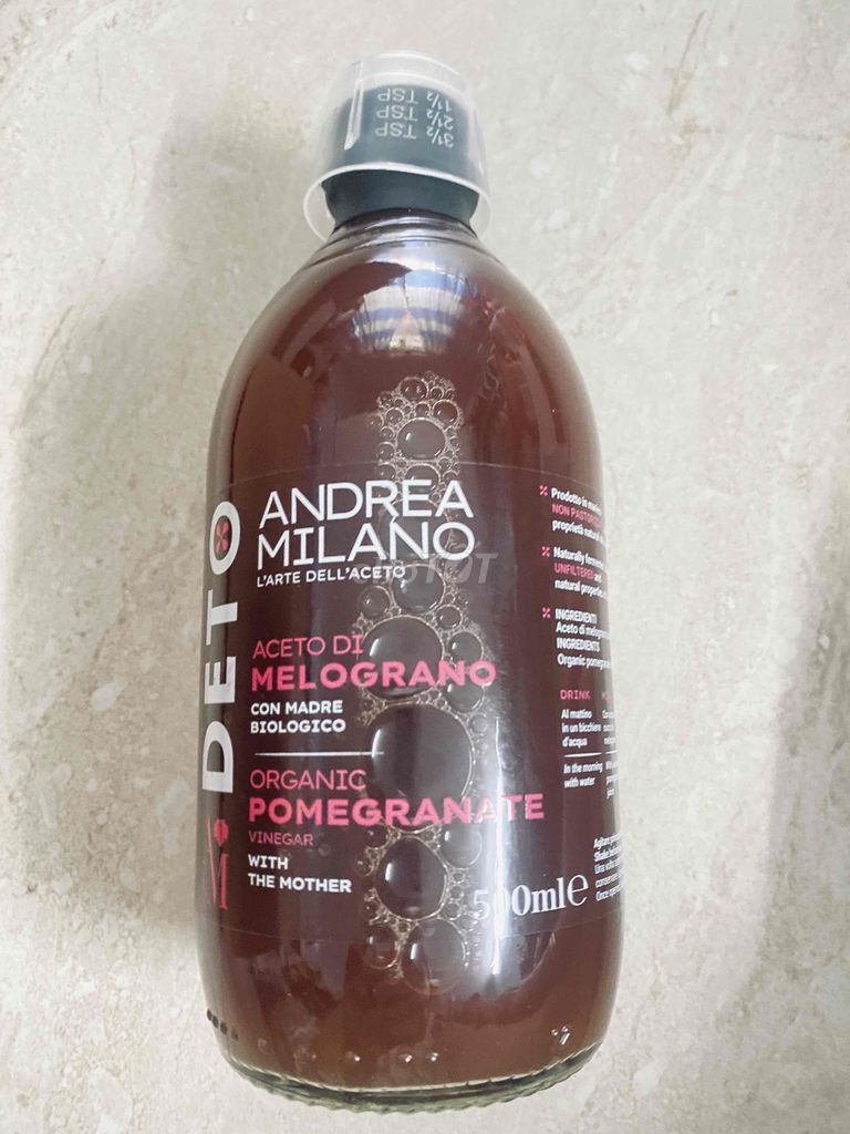 Giấm lựu Andrea Milano 500ml mới ạ. Mua bán Đồ ăn, thực phẩm và các loại khác tại Quận 12 Tp Hồ Chí Minh được đăng bởi chuyên pass đồ mới  hình 1