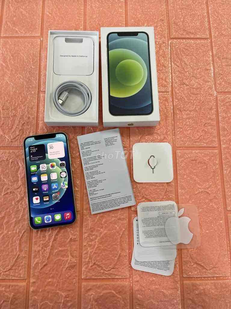 iphone 12 xanh lá 64gb Fullbox zin đẹp còn BH dài