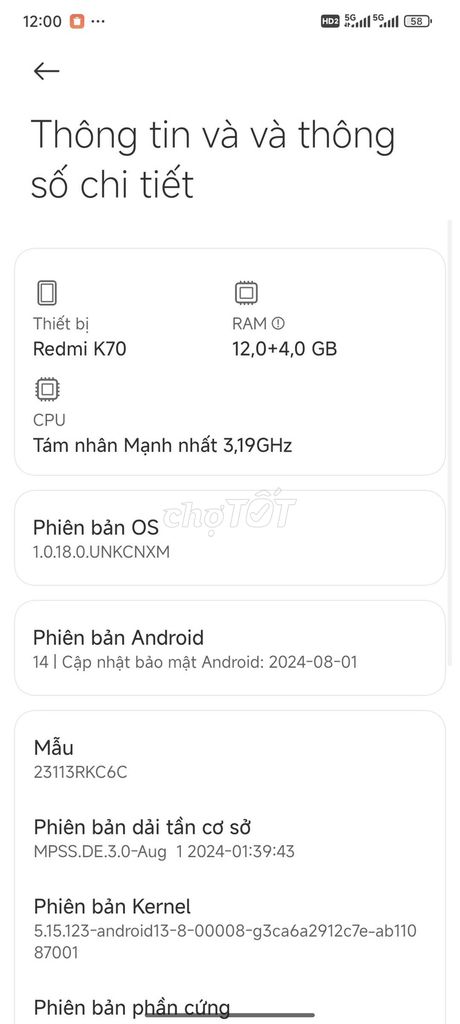 Xiaomi Redmi K70 Trắng. Mua bán Điện thoại tại Huyện Ân Thi Hưng Yên được đăng bởi hoàng anh hình 1