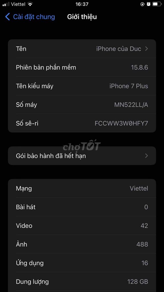 Apple iPhone 7 Plus 128GB. Mua bán Điện thoại tại Quận Dương Kinh Hải Phòng được đăng bởi Nguyễn Đức hình 1