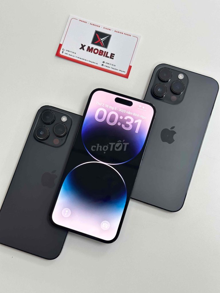 iPHONE 14 PRO MAX 128/256GB ZIN QTẾ ĐẸP + TẶNG BHV. Mua bán Điện thoại tại Huyện Trảng Bom Đồng Nai được đăng bởi X Mobile Trảng Bom hình 1