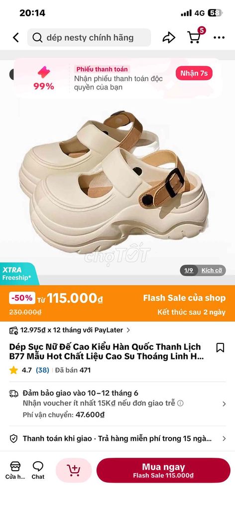 Dép sục nữ cao su B77. Mua bán Giày dép tại Thành phố Thuận An Bình Dương được đăng bởi Lê Ngân hình 1