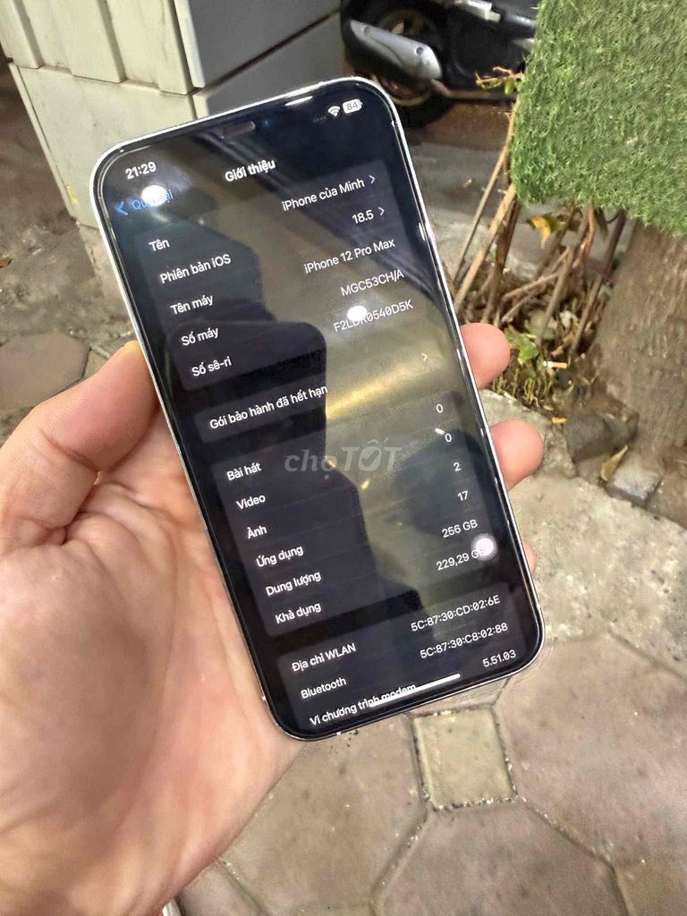 Apple iPhone 12 Pro Max 256GB Trắng. Mua bán Điện thoại tại Quận Hai Bà Trưng Hà Nội được đăng bởi Quốc Bảo hình 1