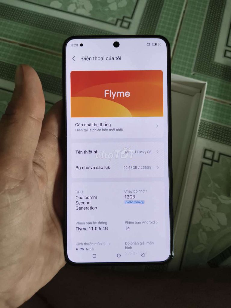 Meizu Lucky 08 256GB Đen. Mua bán Điện thoại tại Huyện Nhà Bè Tp Hồ Chí Minh được đăng bởi Quốc Đạt hình 1