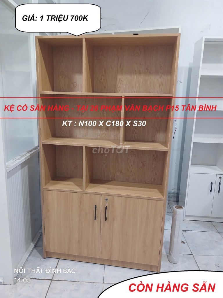 KỆ SÁCH - KỆ TRƯNG BÀY SẢN PHẨM CAO 1M8