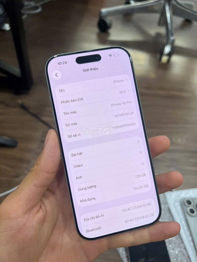 Apple iPhone 16 Pro 128GB Bạc Đã sử dụng. Mua bán Điện thoại tại Quận 1 Tp Hồ Chí Minh được đăng bởi Hội Đồ Điện Tử hình 1