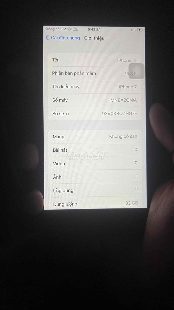 Apple iPhone 7 32GB Đã sử dụng. Mua bán Điện thoại tại Thị xã Điện Bàn Quảng Nam được đăng bởi Huỳnh Tú hình 1