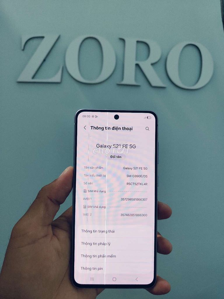 Samsung Galaxy S21 FE màn sọc. Mua bán Điện thoại tại Thành phố Sóc Trăng Sóc Trăng được đăng bởi ZORO CHUYÊN SỌC hình 1