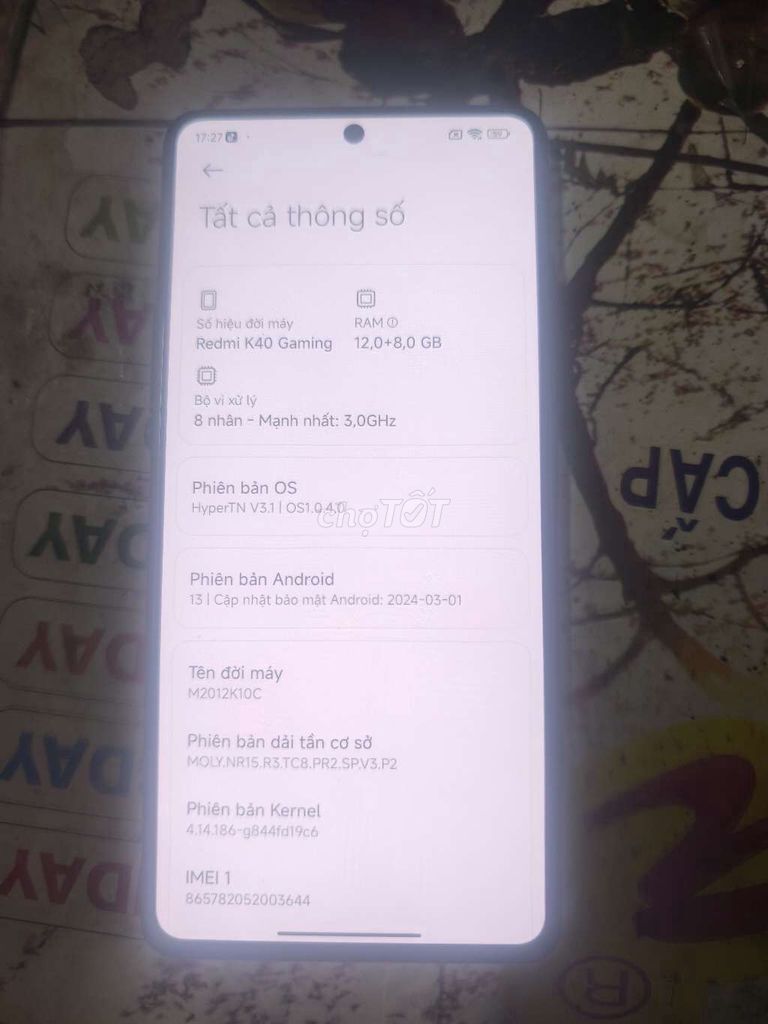 Xiaomi K40 Gaming 12GB/256GB Android 13. Mua bán Điện thoại tại Quận Ninh Kiều Cần Thơ được đăng bởi Phương Phương hình 1