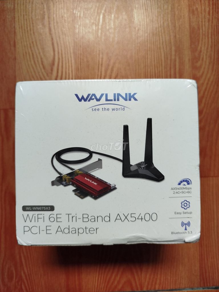 Card wifi AX5400 (intel AX210+BT 5.3) ăng ten 1,2m