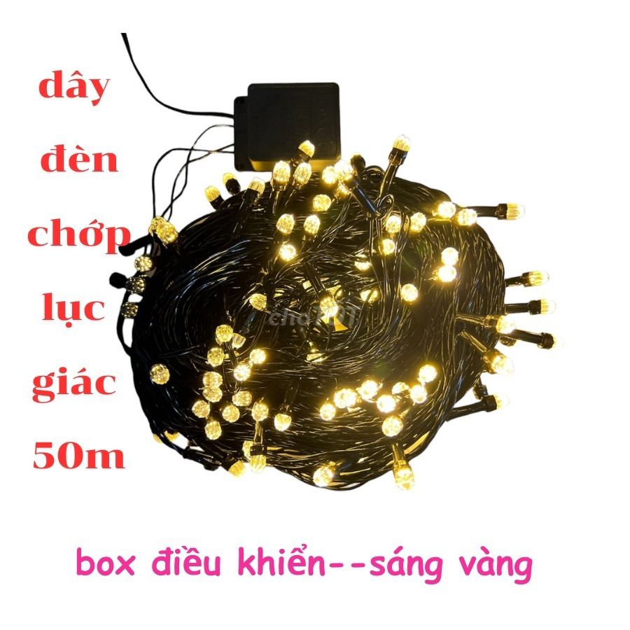 Dây đèn chớp 50m vàng trắng xanh dương xanh la