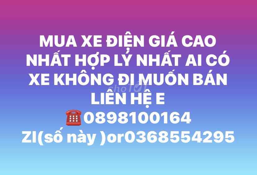 MUA XE ĐIỆN GIÁ CAO NHẤT BAO CẠNH TRANH