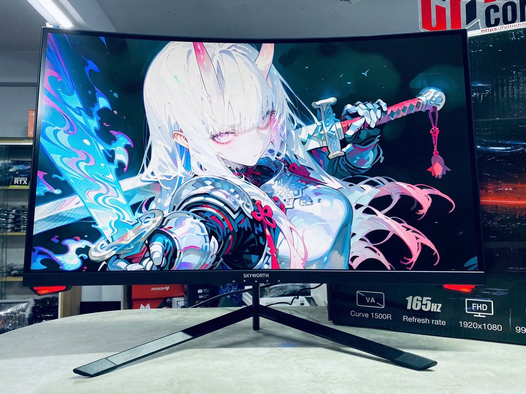 Màn hình Skyworth 27 inch cong 165Hz. Mua bán Phụ kiện (Màn hình, Chuột...) tại Quận 12 Tp Hồ Chí Minh được đăng bởi Sale Long Phát Computer hình 1