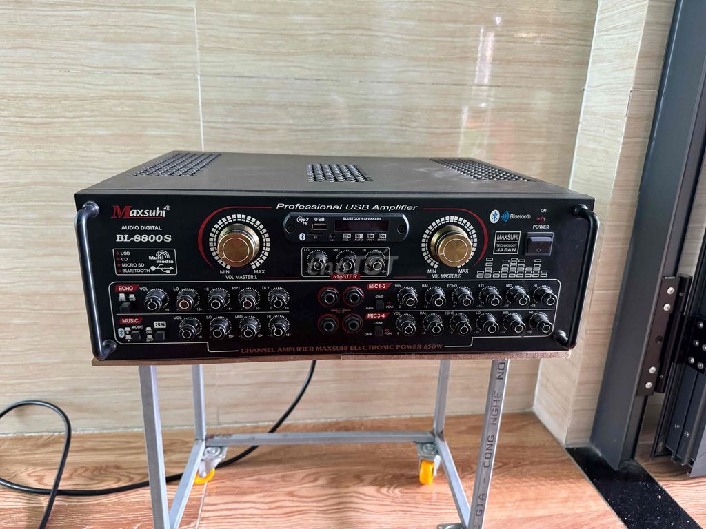 Amply Bluetooth Maxsuhi BL-8800S Đen 600W. Mua bán Tivi, Âm thanh tại Thành phố Biên Hòa Đồng Nai được đăng bởi LeBe hình 1