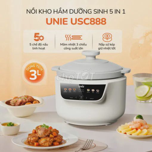 Nồi kho hầm dưỡng sinh 5 in 1 UNIE USC888. Mua bán Bếp, lò, đồ điện nhà bếp tại Quận Hà Đông Hà Nội được đăng bởi Minh Hoà Nguyễn hình 1