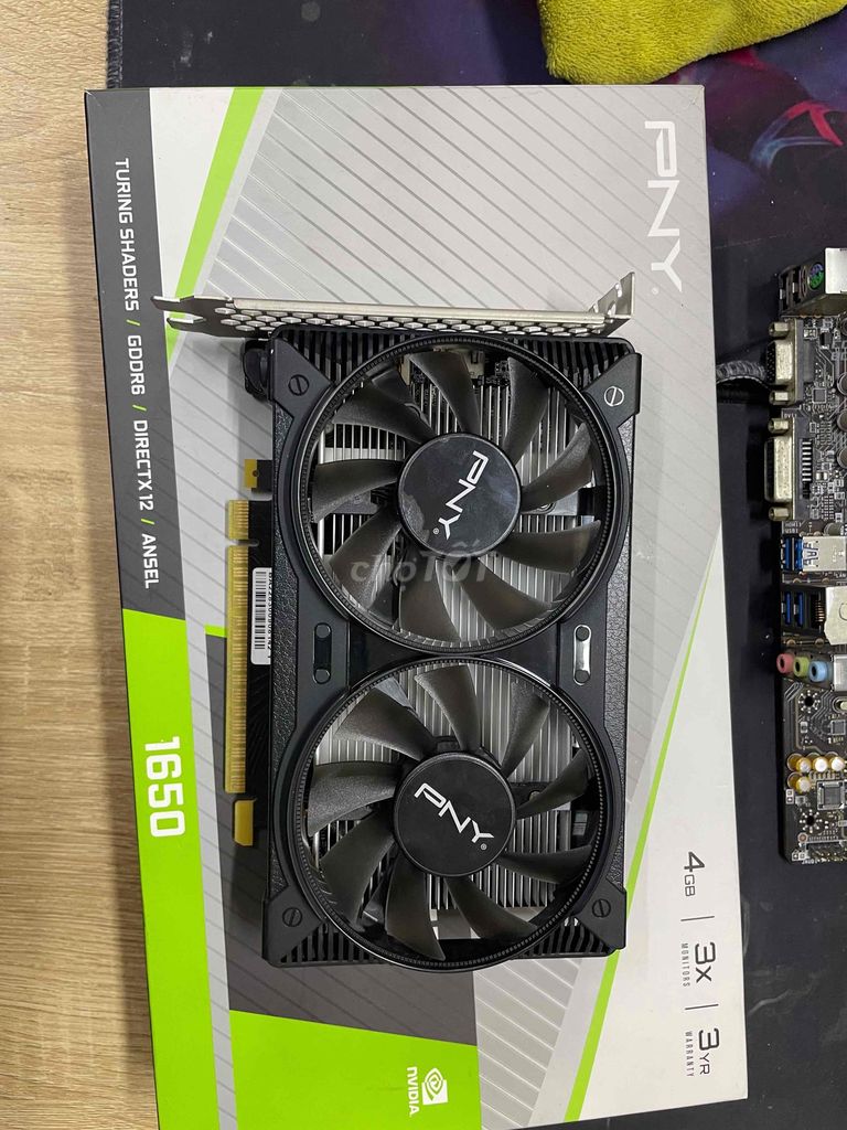 Card màn hình GTX 1650 4G PNY fullbox, bh 1/2026