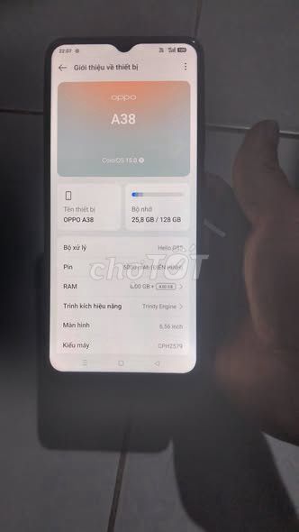 Oppo A38 128GB Đen. Mua bán Điện thoại tại Quận 1 Tp Hồ Chí Minh được đăng bởi Hội Đồ Điện Tử hình 1