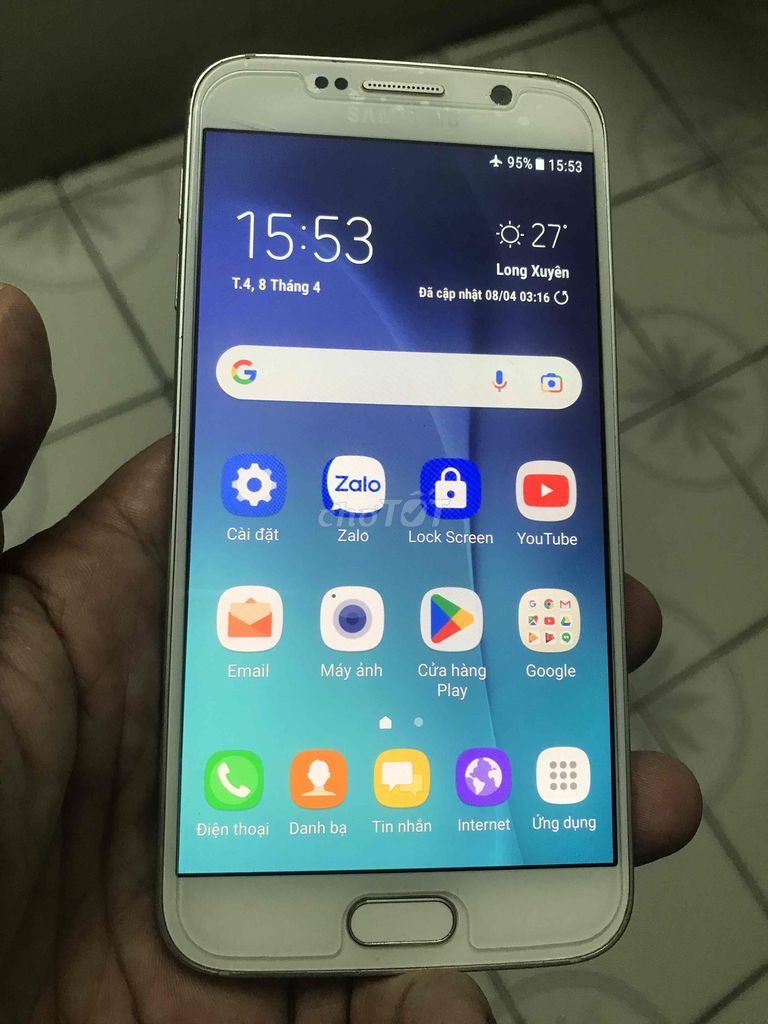 Samsung S6 32GB Trắng. Mua bán Điện thoại tại Quận Bình Thuỷ Cần Thơ được đăng bởi Vũ AK hình 1