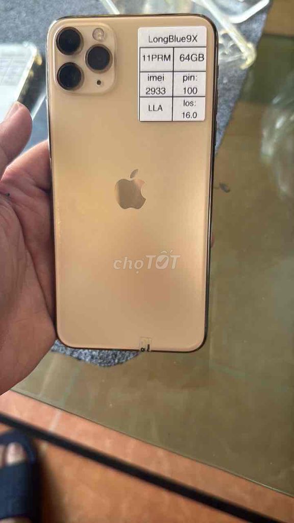 Apple iPhone 11 Pro Max 64GB Vàng 100%. Mua bán Điện thoại tại Quận Cầu Giấy Hà Nội được đăng bởi Long blue 9x hình 1