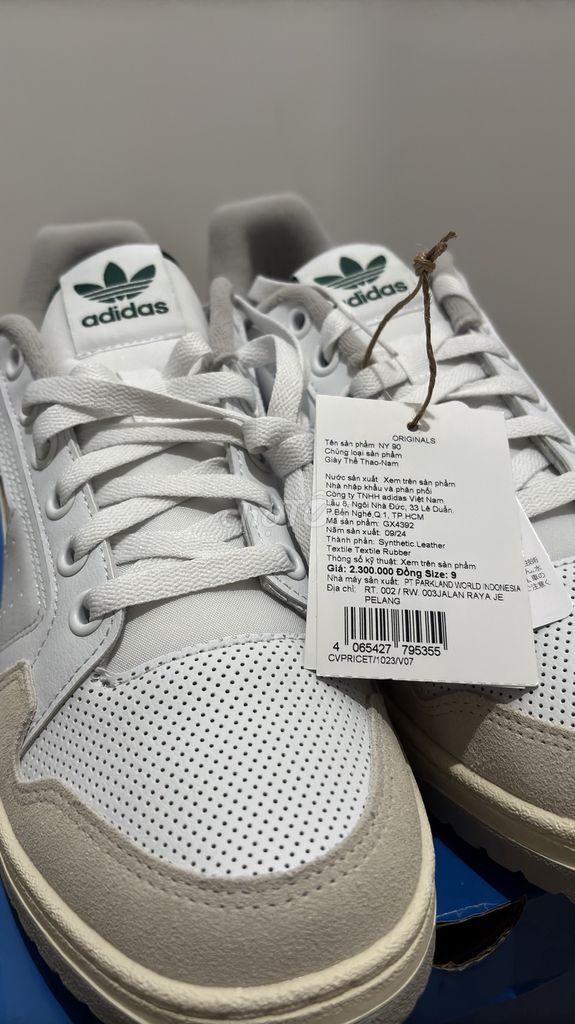 Adidas NY 90 Nam Chính hãng trắng vàng Size 43.5