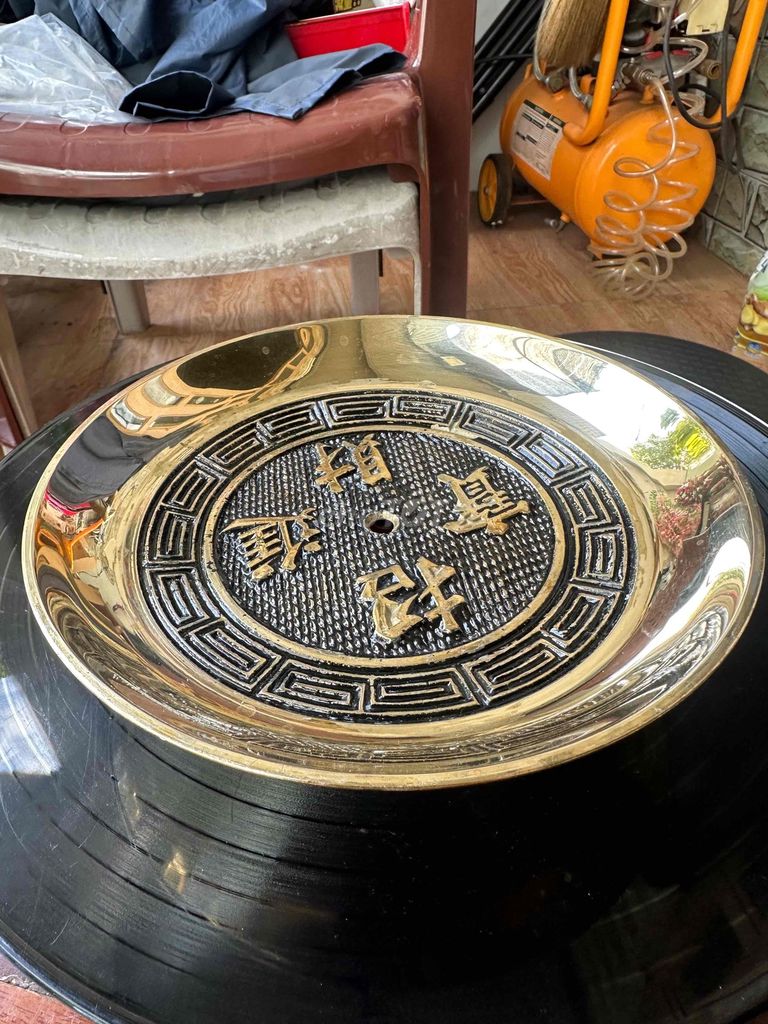 Mâm bồng Đồng Nhật Vàng đồng 17.5 cm