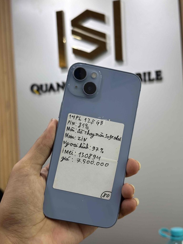 Apple iPhone 14 Plus 128GB đã thay màn. Mua bán Điện thoại tại Quận 12 Tp Hồ Chí Minh được đăng bởi Sang Mobile hình 1