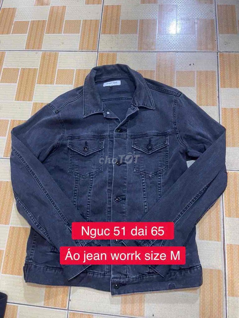 Áo khoác jean đen unisex size L. Mua bán Quần áo tại Quận 12 Tp Hồ Chí Minh được đăng bởi HT 86 hình 1