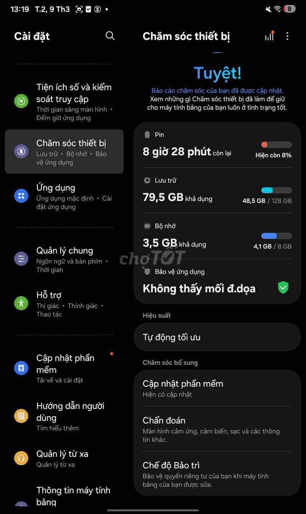 Samsung Galaxy Tab A9 8GB/128GB Bạc. Mua bán Máy tính bảng tại Quận Hà Đông Hà Nội được đăng bởi Cường Nguyễn hình 1