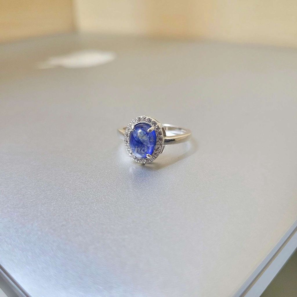nhẫn bạc nữ đá sapphire tự nhiên. Mua bán Phụ kiện thời trang khác tại Thành phố Nha Trang Khánh Hòa được đăng bởi Rio Natural Gemstone Jewelry hình 1