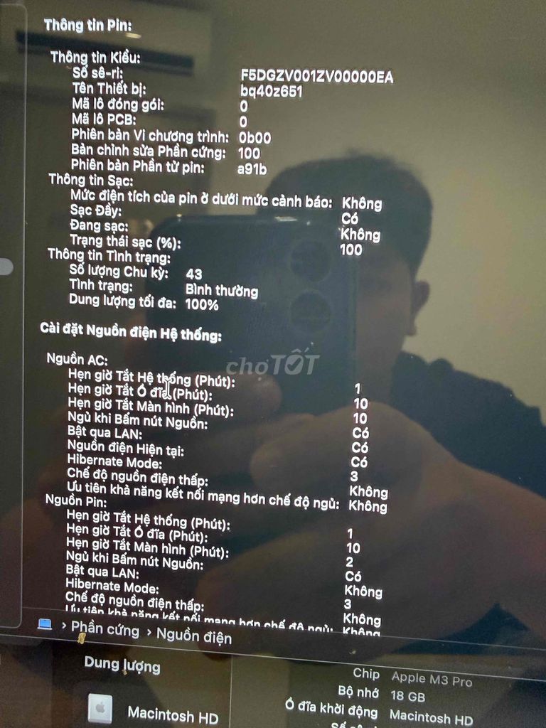 Apple MacBook Pro M3 Pro 16 inch 18GB/1TB Bạc. Mua bán Laptop tại Thành phố Thủ Đức Tp Hồ Chí Minh được đăng bởi Minh Hạnh hình 1