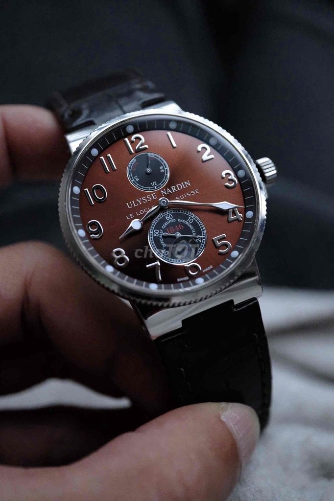 Ulysse Nardin Maxi Marine Chronometer Brown sz 41. Mua bán Đồng hồ tại Quận Hoàng Mai Hà Nội được đăng bởi Anh Tuấn hình 1