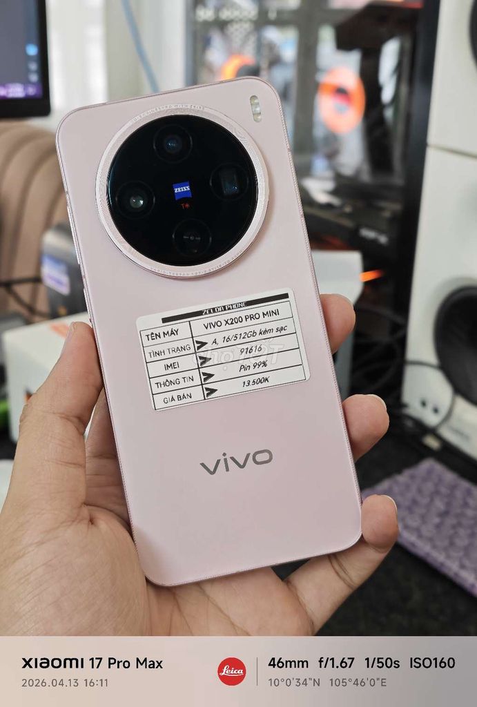 Vivo X200 Pro Mini 16GB/512GB Hồng. Mua bán Điện thoại tại Quận Ninh Kiều Cần Thơ được đăng bởi Zelda Phone hình 1