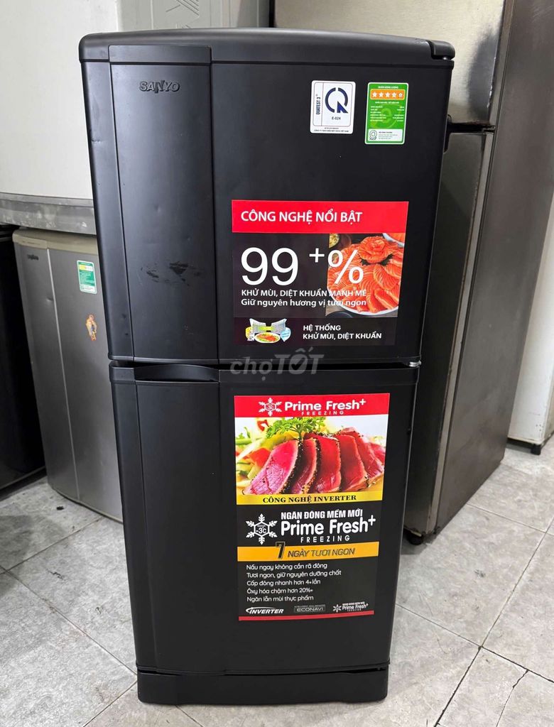 Tủ lạnh Sanyo 125 lít 2 ngăn Đen. Mua bán Tủ lạnh tại Quận Tân Phú Tp Hồ Chí Minh được đăng bởi Thanh Lý Đồ Điện Lạnh  hình 1