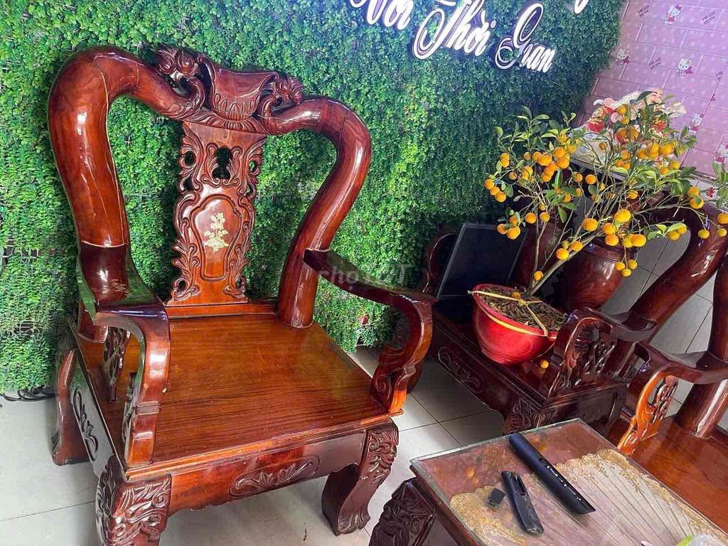 SALON GỖ TRÀM TAY 12 NHƯ MỚI