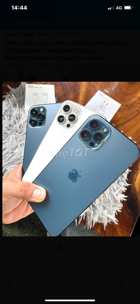 Apple iPhone 12 Pro Max 256GB Xanh, Trắng 99%. Mua bán Điện thoại tại Quận Ninh Kiều Cần Thơ được đăng bởi Phúc Nguyễn Huỳnh Thiện hình 1