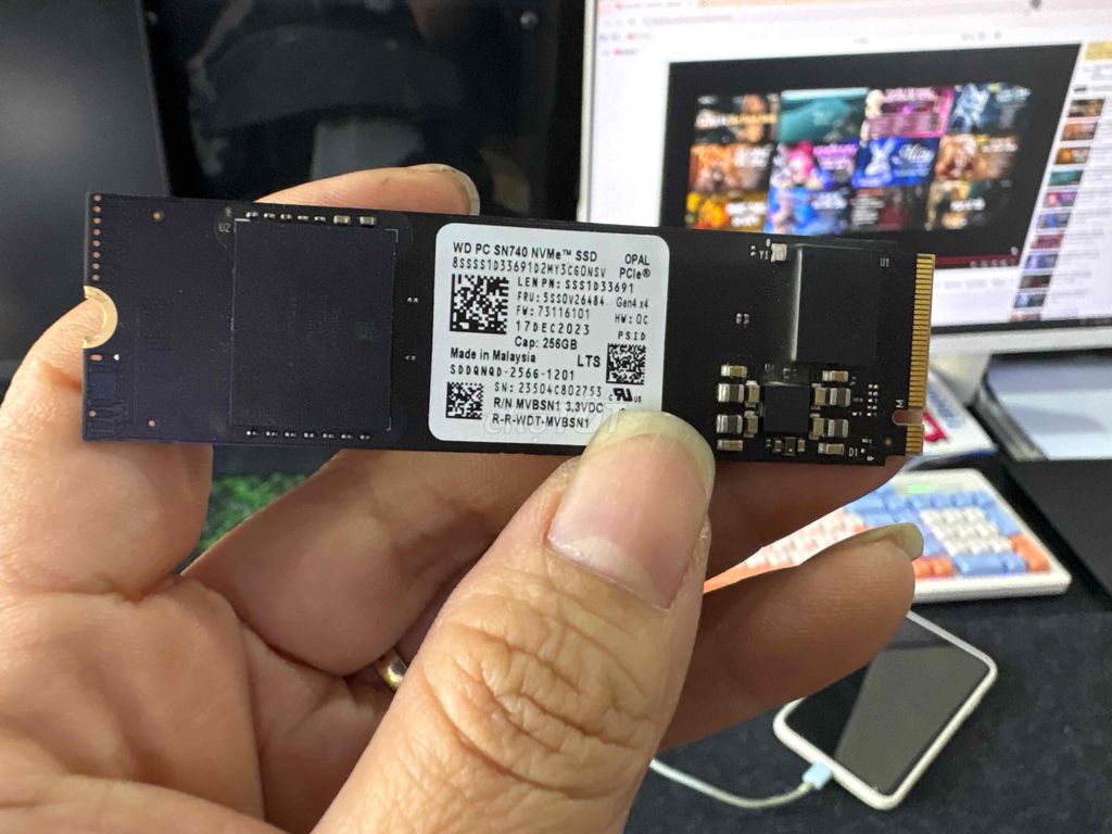 Ổ cứng SSD WD PC SN740 NVMe 256GB gen4x4 BAO OK. Mua bán Linh kiện (RAM, Card...) tại Quận Gò Vấp Tp Hồ Chí Minh được đăng bởi ngọc trang hình 1