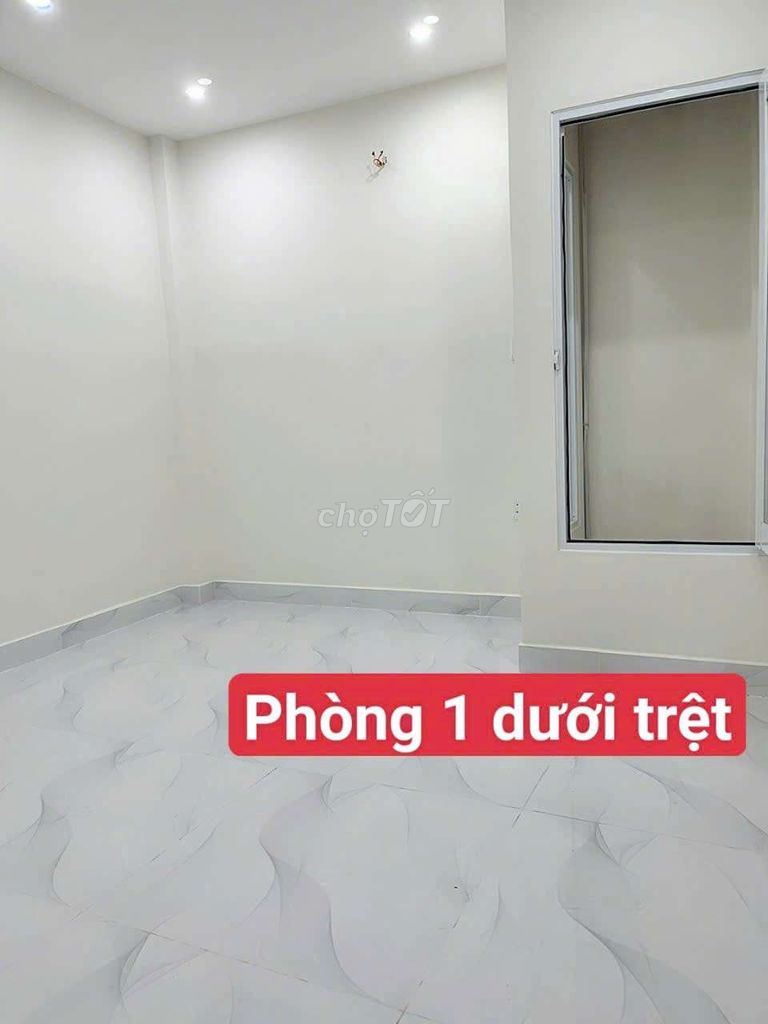 42m Xây Đủ-Hẻm 4M Thông Rộng - Nhà Mới Nở Hậu Có Phòng Dưới Trệt