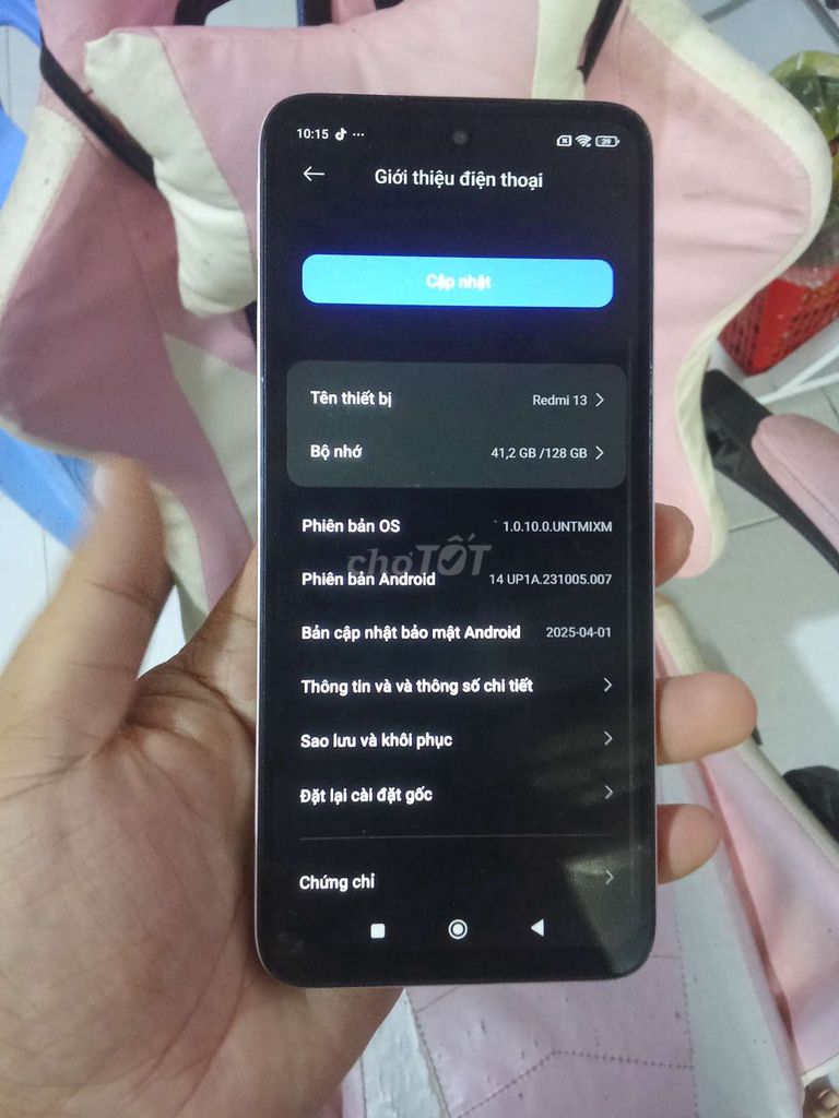 Xiaomi Redmi 13 128GB Trắng đep 99. Mua bán Điện thoại tại Quận Ninh Kiều Cần Thơ được đăng bởi Quốc Anh hình 1