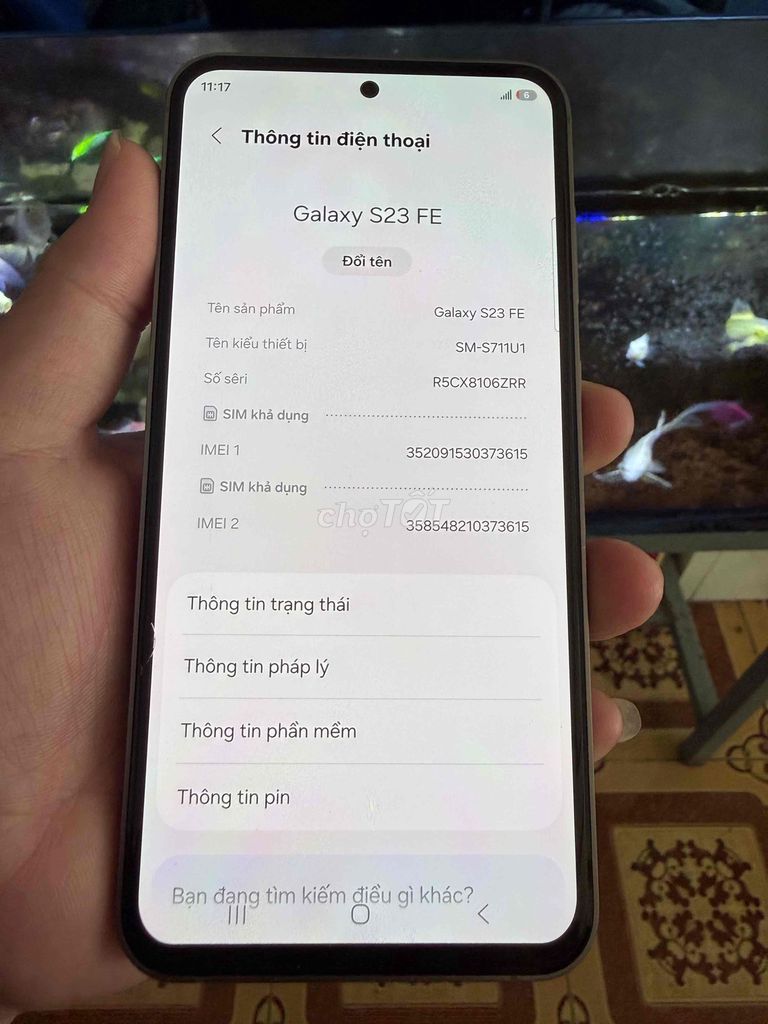 Samsung Galaxy S23 FE 128GB Xám 8GB Like New. Mua bán Điện thoại tại Thành phố Mỹ Tho Tiền Giang được đăng bởi Đức Thành hình 1