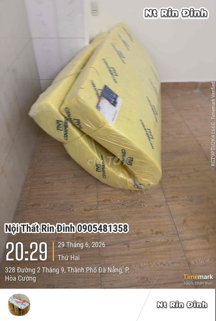 Nệm American Cao su non 1mx2m 10cm. Mua bán Giường, chăn ga gối nệm tại Quận Cẩm Lệ Đà Nẵng được đăng bởi Nhã Thanh  hình 1